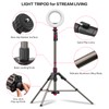 VIJIM Light Tripod Stand for Live Streaming, 6.2ft Lightweight Aluminum