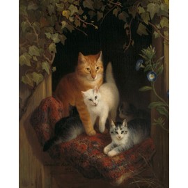 Vintage Cat Aesthetic Notebook – 100 Gridded Pages for Sketching, Journaling & School Notes: 8 x 10 in