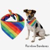 Bandanas de perro arcoíris transpirables para perros, pañuelos triangulares, para