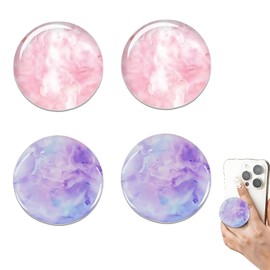 4PCS Phone Hand Holder, Phone Grip Holder with Expanding Kickstand, Multi-angle Collapsible Stand, Ins Style Finger Holders Compatible with Smartphones and Tablets