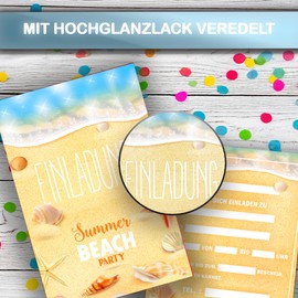 Edition Colibri 10 Invitation Cards Summer Party Beach Party Invitation BBQ Swimming Pool A6 Party Invitation Invitation