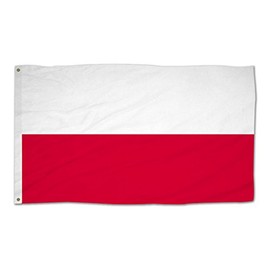 Poland National Flag Country Banner 3'x5' Ft Polyester Grommets Indoor/Outdoor