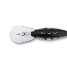 LMAB Crankbait 5.5 cm Power Vibe 55F - 3 Running Depths, Floating - Wobbler Bass, Crankbait Wobbler, Artificial Bait Fishing, Perch Wobbler, Spin Fishing Bait (White Tiger, DR | Running Depth 3-4 m |