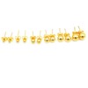 Goldenchen 14K Real Yellow Gold Plated 3mm/4mm/5mm/6mm/7mm/8mm Round Ball Stud