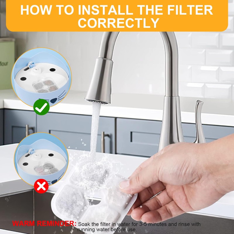 Pmueuff Cat Fountain Filter, Pack of 18 Filter Drinking Fountain