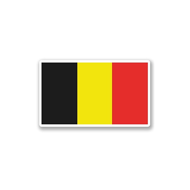 2 x 10cm/100mm Belgium Flag Window Cling Sticker Car Van