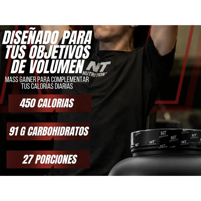 Ganador De Peso Mass Gainer Creatina Y Bcaa Nt Nutrition