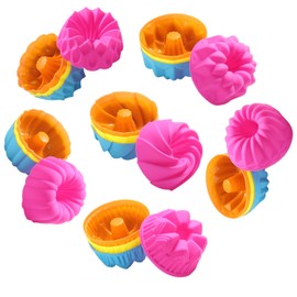 To encounter Silicone Donut Molds, 3 inch Non Stick Donuts, Bagels Pan, Silicone Molds for Jelly, Muffin Cups, 24 Pack