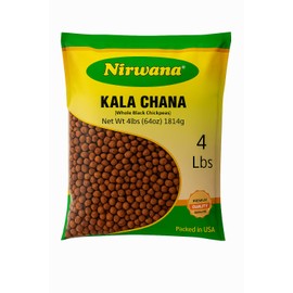 Black Chickpeas (Kala Chana) – Premium Dry Garbanzo Beans for Cooking, Snacking & Meal Prep – High Fiber Pantry Staple 64 oz