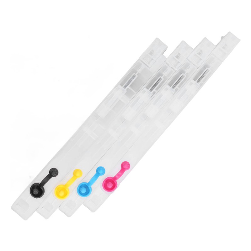 4Pcs Ink Cartridge Set Lengthen Refill Inkjet Printer Replacement Magenta