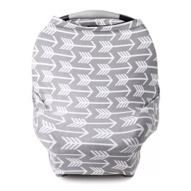 Kids N Such New Kids N’ Such Muslin Baby Universal-Fit Car Seat Cover Canopy Arrows Gray