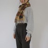 Fujiei MOON Wool Scarf, Stole 190×25 cm Antique Dress Stewart