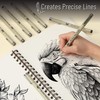 Mr. Pen- Drawing Pens for Artists, 8 Pack, Black Multiliner,