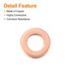 sourcing map 22 Pcs Flat Copper Washers, 4x8x1mm Copper Upgraded