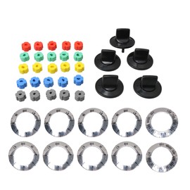 Bstinay Electrical Knob Kit Replacement for Oven Burner Replacement for Whirlpool with 15 Pieces Adapters