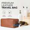 ROUGHCRAFT Fine Grain Leather Travel Toiltery Bag- Dopp Kit Travel