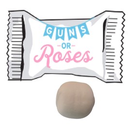 Guns or Roses Gender Reveal Themed Buttermints 100 Count Party Favors