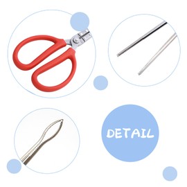 2 PCS Snake Feeding Tongs 15 Inch Extra Long Stainless Steel Reptile Feeding Tongs Including 1 Curved Mouth and 1 Straight Mouth Feeding Tong Tweezers for Ball Python Fish Aquariums Reptiles Snakes