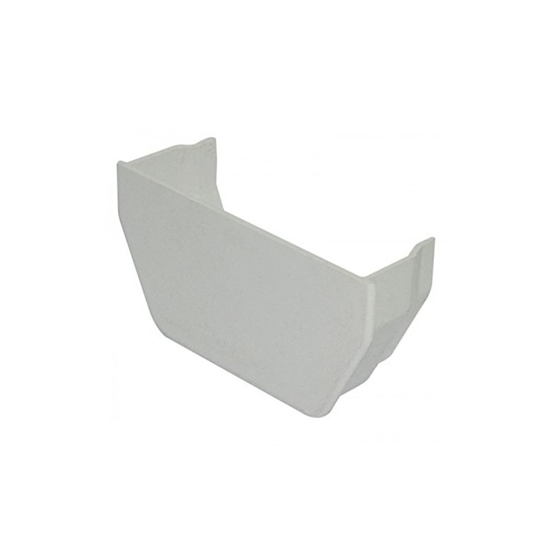 FLOPLAST 114mm Square Gutter Internal Stop End - White