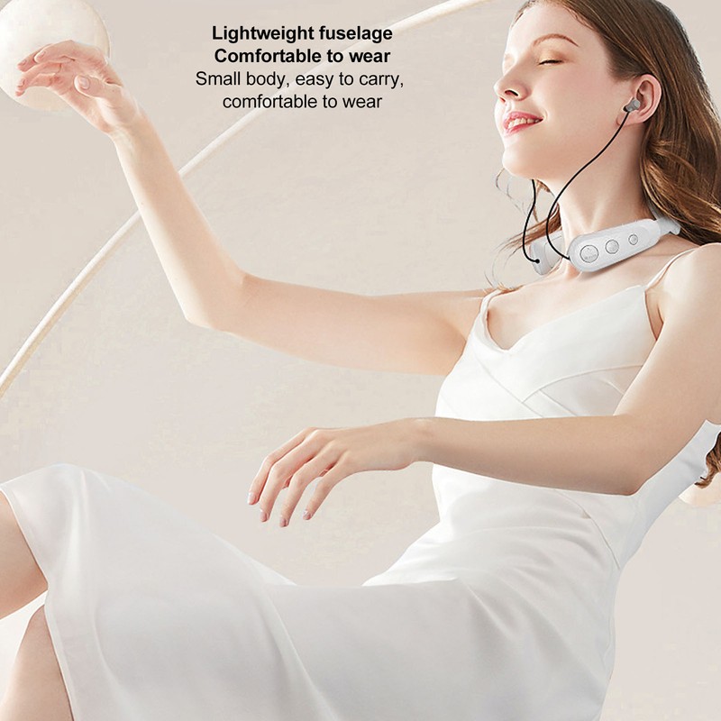 Portable Neck Massager Multifunction Electric Pulse Bluetooth Headset Relieve Fatigue