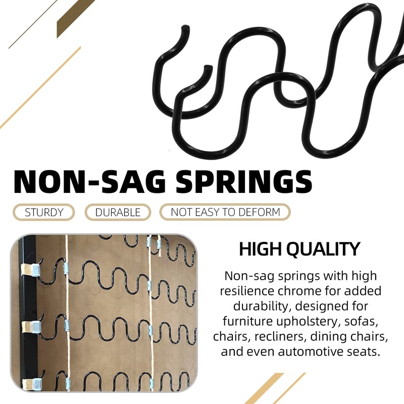 Wokape 63Pcs Couch Spring Repair Kit, 25" No Sag Springs,