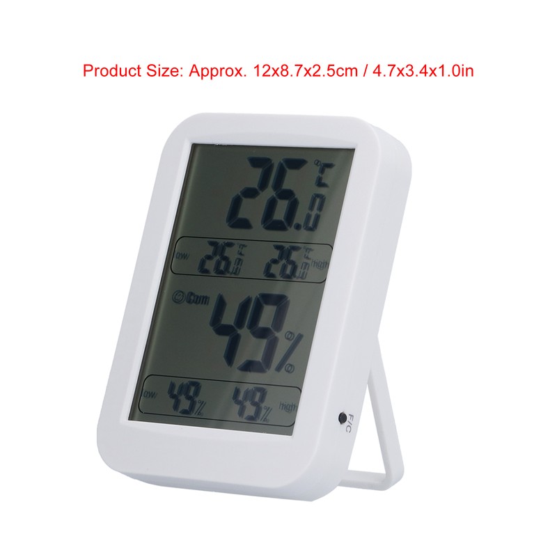 Large Screen Digital Thermo Hygrometer Temperature Humidity Gauge with Memory