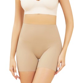 Channo Women's High-Waist Shapewear, Nylon, Lightweight, Soft, Elastic, Pack of 1, Beige, pack of 1