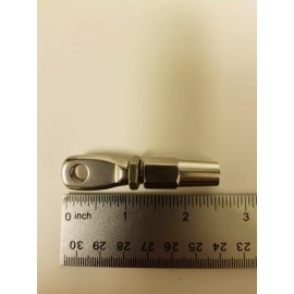 Unbranded Swageless Threaded Eye Terminal for  for 1/8" Cable Railing T316 Stainless Steel - 20