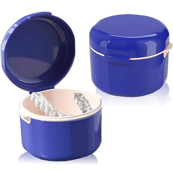 Yharnamite Denture Case, Denture Cup for Soaking Dentures, Denture Bath
