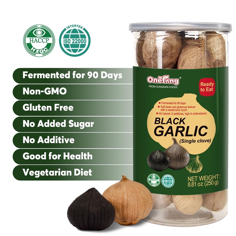 ONETANG Black Garlic 8.82 Oz (250g.), Whole Black Garlic Fermented