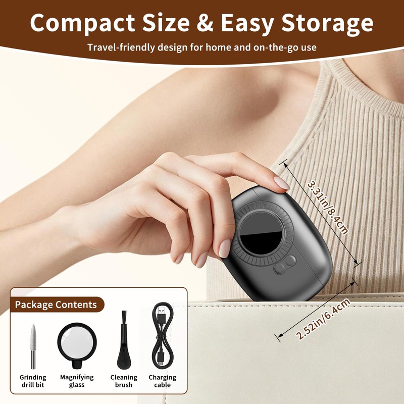 2026 Upgraded 5-in-1 Electric Nail Clipper for Fingernails & Toenails,4-Speed