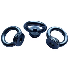 Pack of 5 Stainless Steel M6 Eyelet Nuts Ring Nuts - Eyelet with M6 Thread Opening, V2A, Eyelet Opening 16 mm