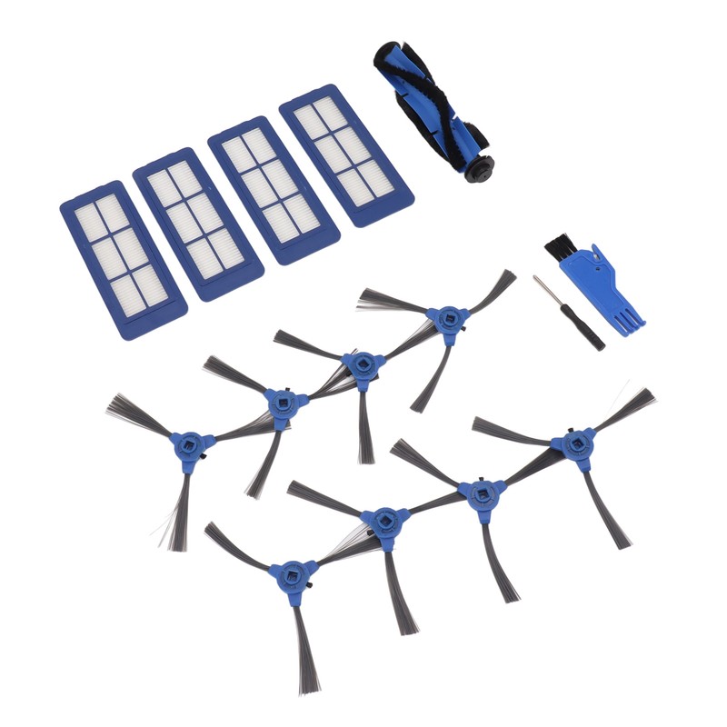 Sweeping Robot Main Side Brush Filter Screen Replacement Kit for