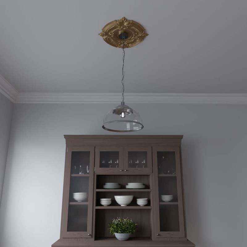 Ekena Millwork CMP16ATBGL Attica Thermoformed PVC Ceiling Medallion (Fits Canopies