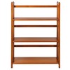 Casual Home 3-Shelf Folding Stackable Bookcase (27.5" Wide)-Honey Oak