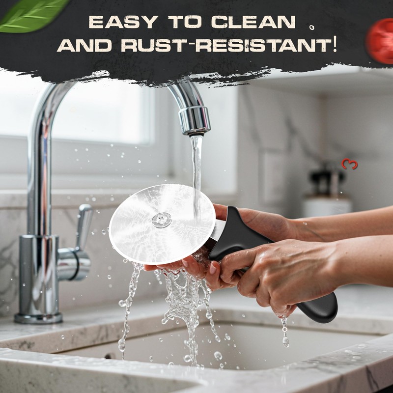 Sefinsecimi Ergonomic Pizza Cutter – Sharp Stainless Steel Wheel with