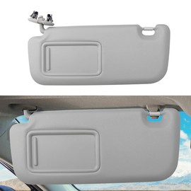 INTGET Driver Side Sun Visor for Toyota Corolla 2007 2008 2009 2010 2011 2012 2013 Accessories Leather Car Sun Protection Visors Replacement with Mirror (Upgraded- Grey-Driver Side)
