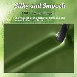 Green Nail Polish - Olive Green Nail Varnish - Solid Color Natural Look Long lasting Nail Varnish - Fresh Matcha Green Air Dry No Need UV Fast Dry DIY Nail Art Gifts for Women