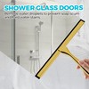 ALFLOD 10-Inch Golden All-Purpose Shower Squeegee for Shower Doors, Tile