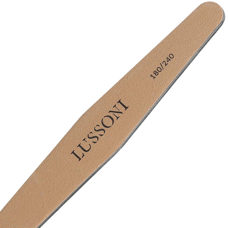 T4B Lussoni Premium Trapezoidal Nail Files, Grit 180/240, for Natural