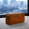 OCT17 Wooden Digital Alarm Clock, Multi-function Smart Alarm Clock, LED