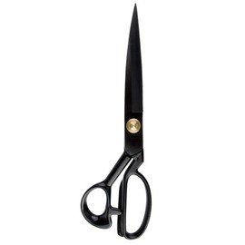 LNKA Scissors Black - Professional Heavy Duty Industrial Strength High Carbon Steel Shears for Fabric Leather Paper Sewing Craft Home Office Artists Students Tailors Dressmakers (10 Inch)