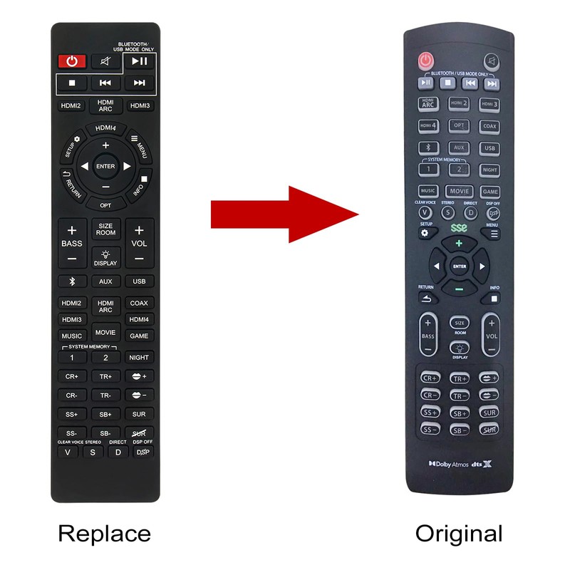 Replaced Remote Control fit for Nakamichi Shockwafe DTSX or SSE