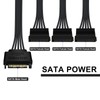 HuaLiSiJi SATA Cable Splitter 3 Compartments SATA Power Cable Splitter