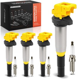 A-Premium (Yellow) Set of 8 Ignition Coil Pack and Iridium Spark Plugs Compatible with Mini Cooper 2007-2013, Cooper Countryman Paceman, 1.6L