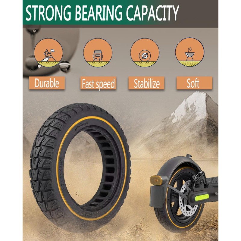 GLDYTIMES 54-152 10X2 Solid Tire, 10 Inch Electric Scooter Wheels