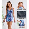 Halcurt Women's Two Piece Tankini Swimsuits Tummy Control Adjustable Drawstring