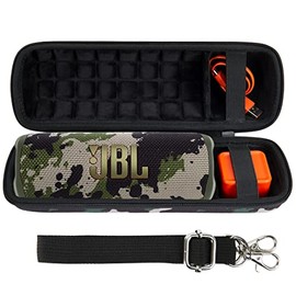 co2CREA Hard Travel Case Replacement for JBL Flip 6 FLIP 5 Waterproof Portable Bluetooth Speaker (Black Camo Case)