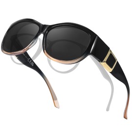 TJUTR Oversized Over Glasses Sunglasses Women Polarised Fit Over Sunglasses with UV400 Protection