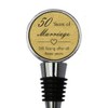 50th Anniversary Engraved Gold Leather Bottle Stopper, 50 Years Married
